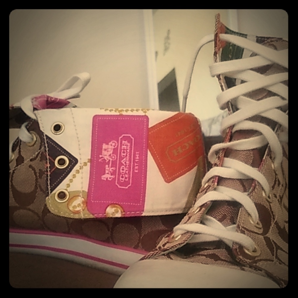 Coach High Top Roll Down Sneakers